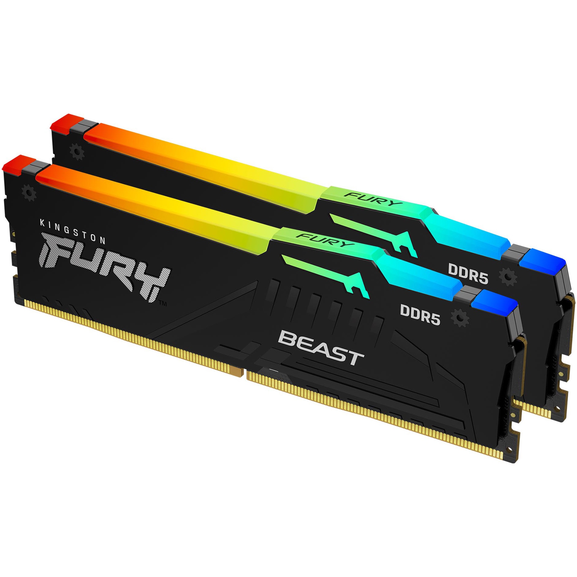 Memorie Kingston FURY Beast Black RGB EXPO, 32GB (2x16GB) DDR5, 6000MT/s, CL30