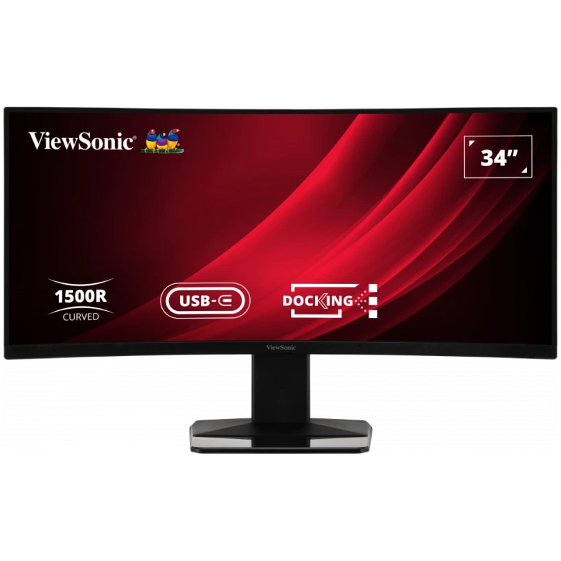 Monitor LED ViewSonic 34" VG3419C, UWQHD, DOCKING, Type-C, Display Port, HDMI, KVM, Vesa, Negru