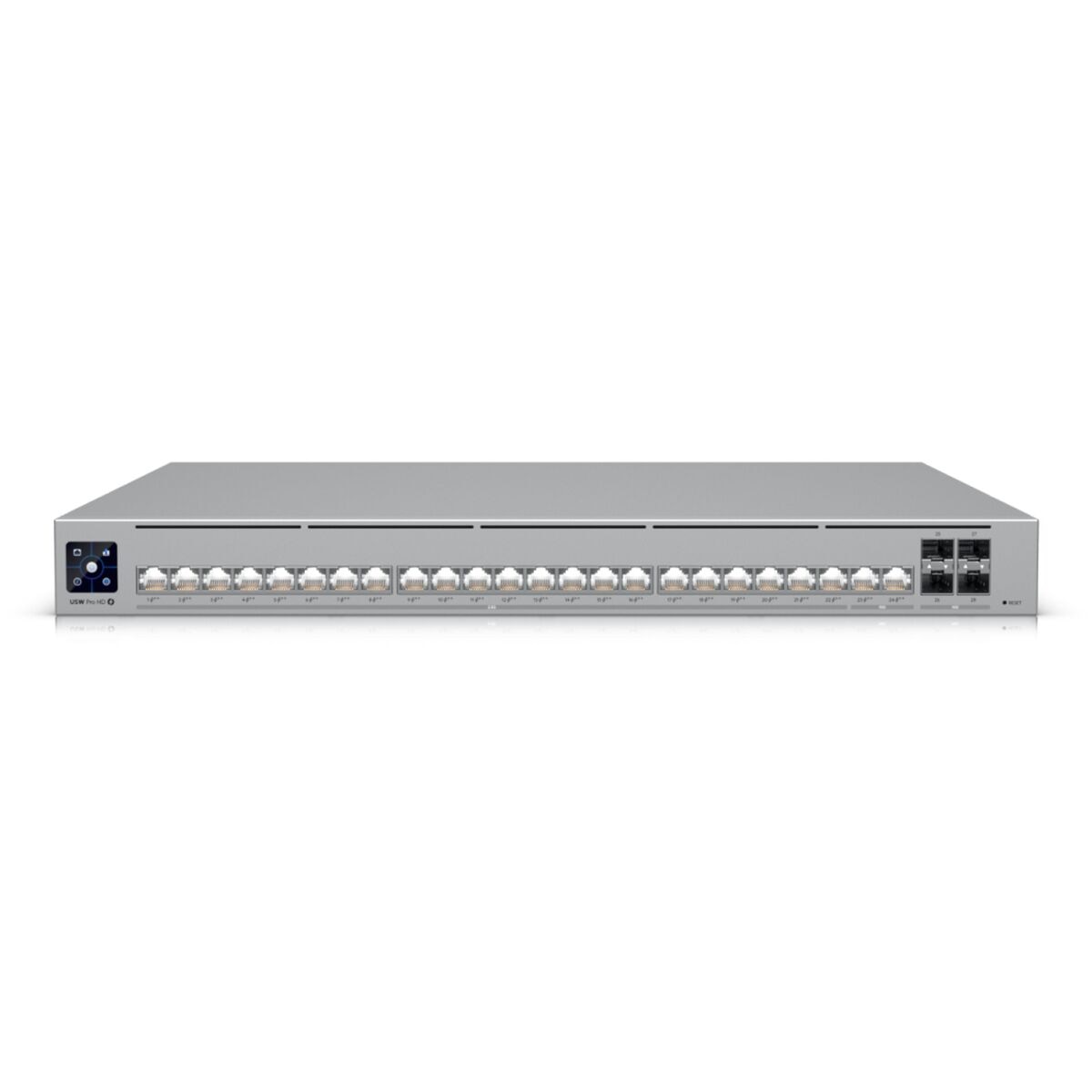 Switch, Ubiquiti USW-PRO-HD-24-POE, 4 sloturi, 600W, gri, 40cm