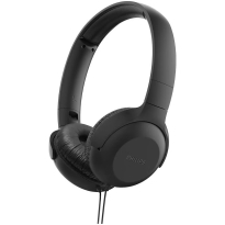 Casti Audio On-Ear Philips, TAUH201BK/00, cu fir, Microfon, Negru