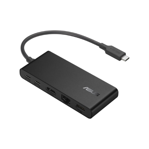 Statia de andocare Luka, ASUS Dual 4K USB-C, 5 in 1, HDMI 2.1, negru, 104x45x14mm