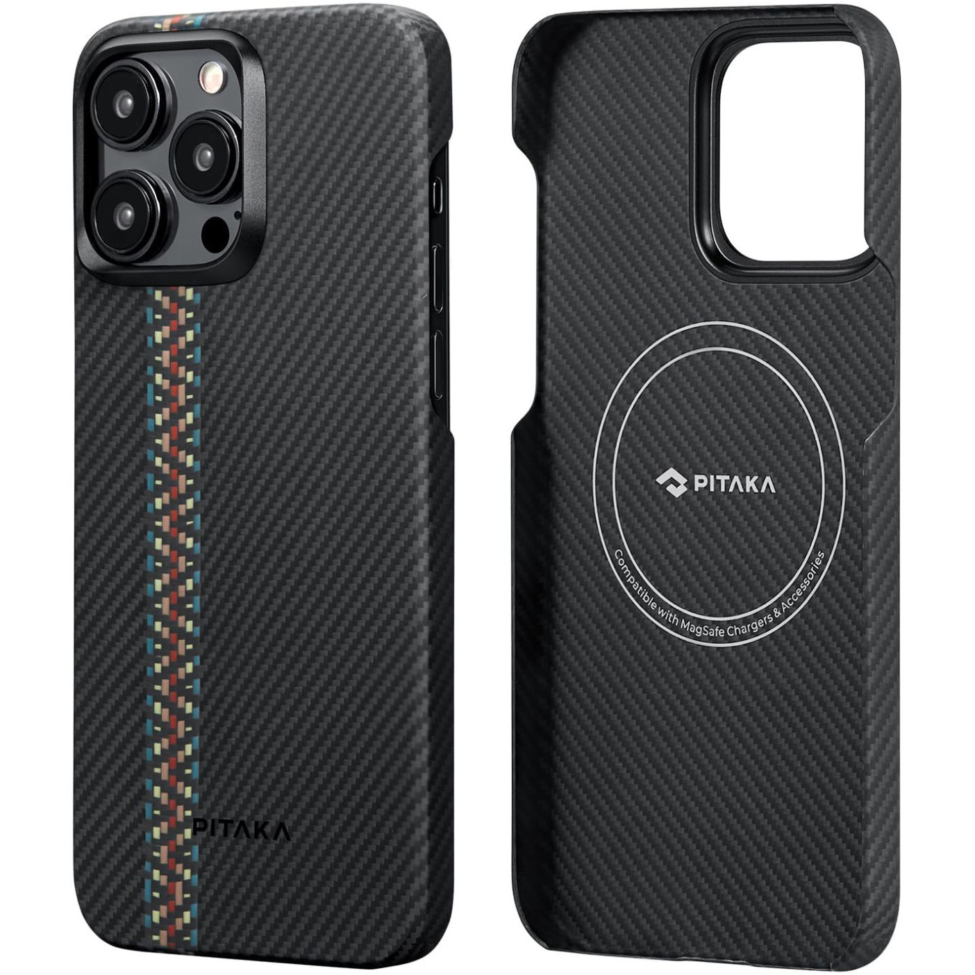 Husa de protectie Pitaka MagEZ 4, Aramida 600D, pentru iPhone 15 Pro Max, MagSafe, Rhapsody