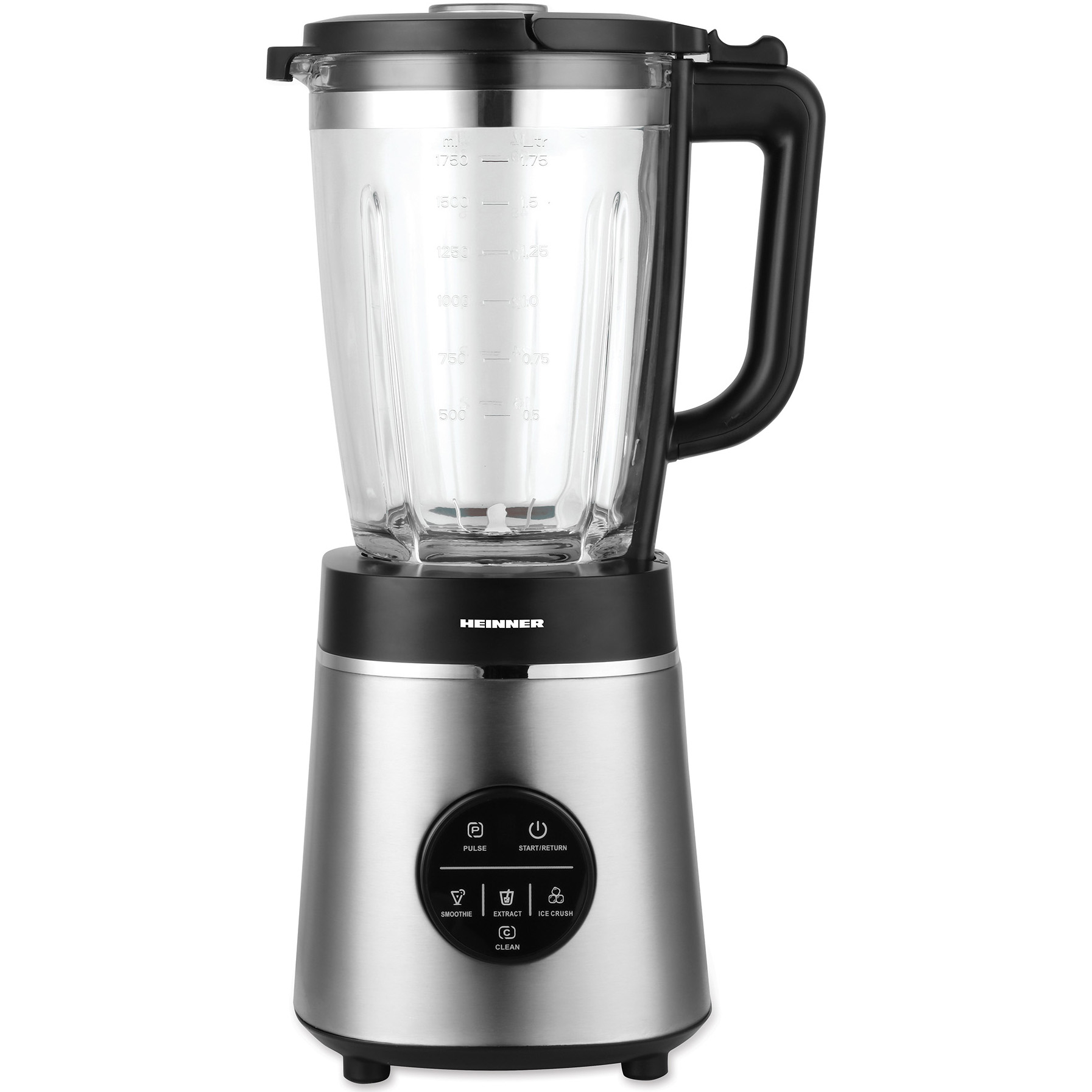 Blender de masa Heinner Bette Noir HBL-D1400SS, 1400W, bol sticla 1.75L, control digital, negru
