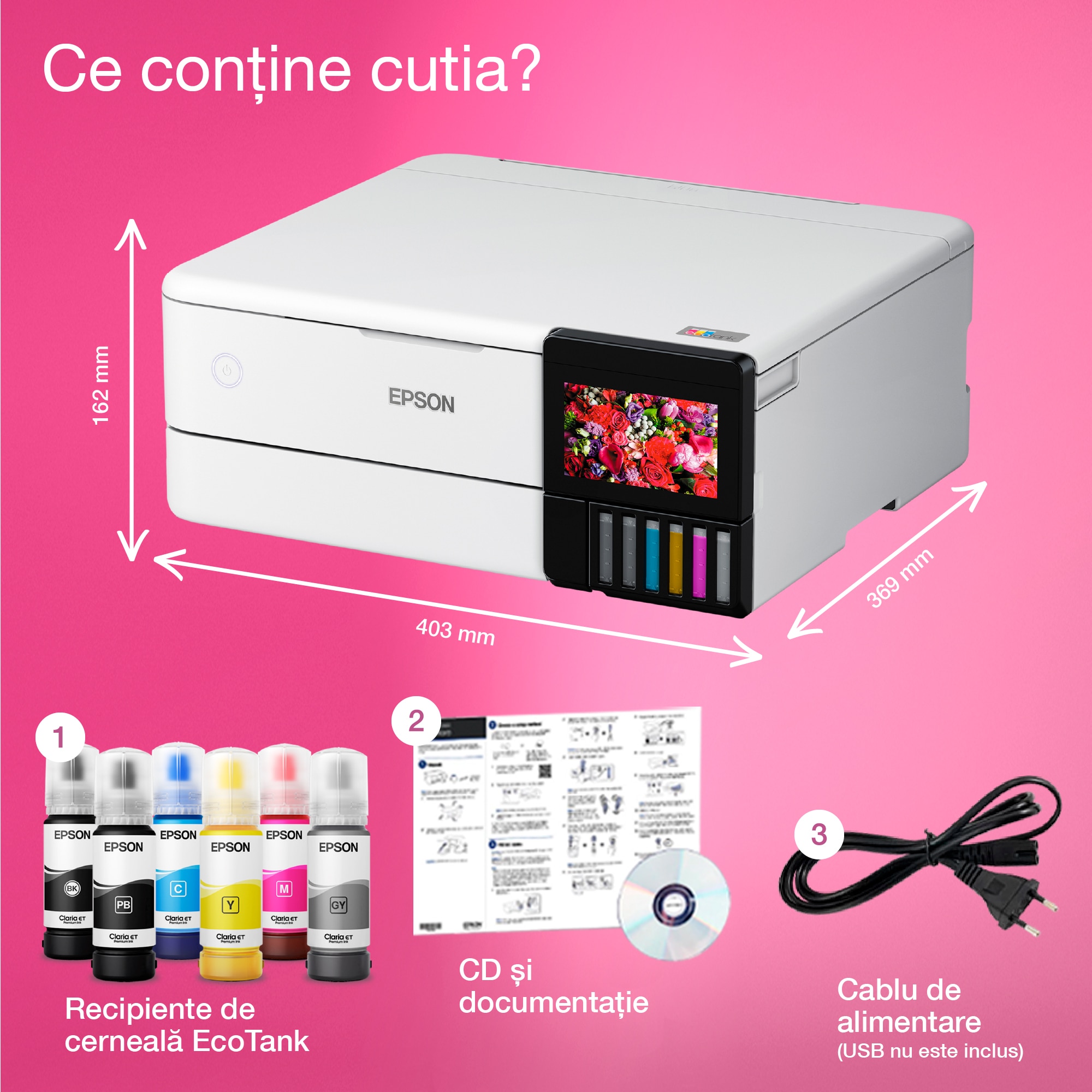Multifunctional Inkjet color CISS Epson EcoTank L8160, LAN, Wireless, A4