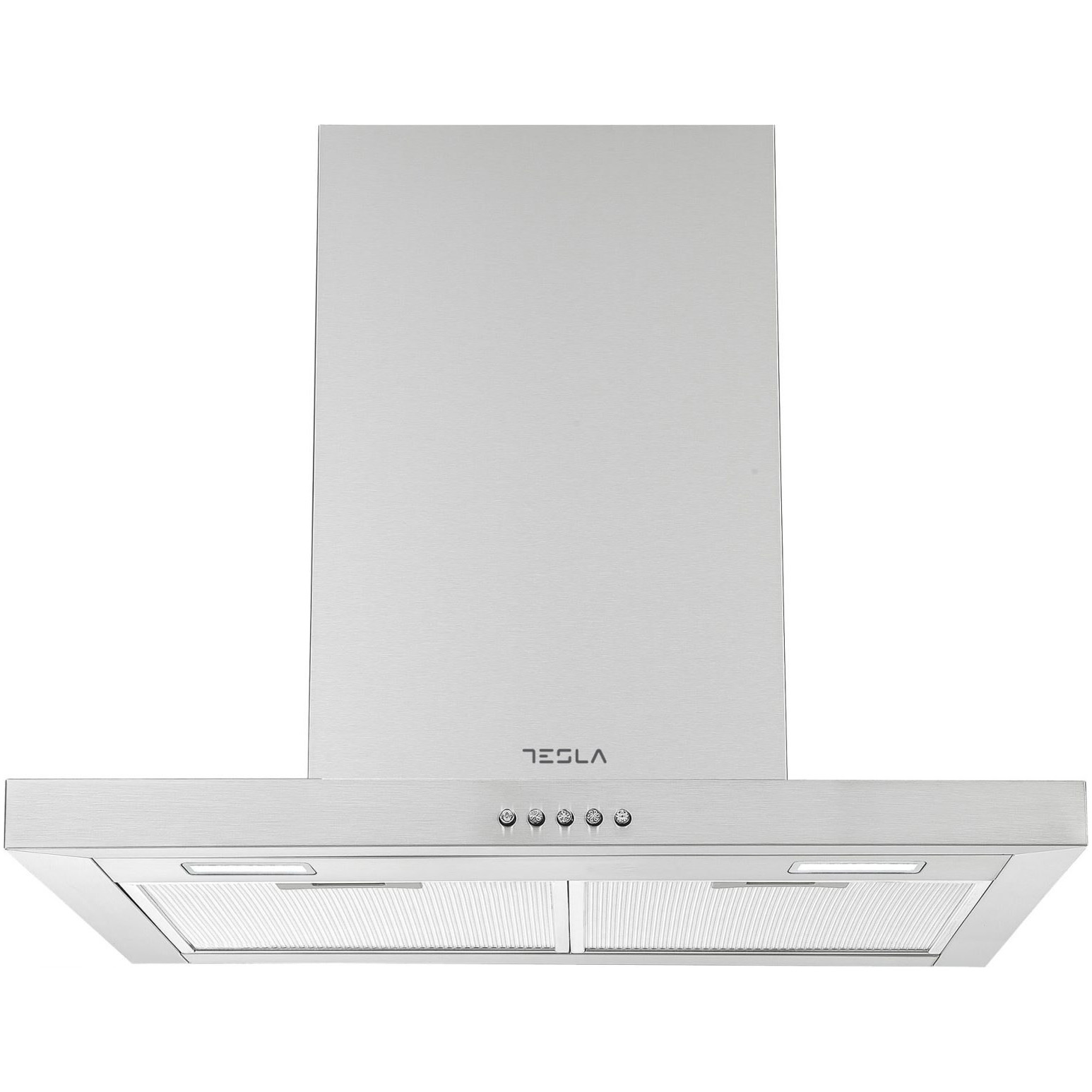 Hota incorporabila decorativa Tesla DC600AX, Putere de absorbtie 630 mc/h, T-shape, 3 viteze, Iluminare LED, 60 cm, Inox