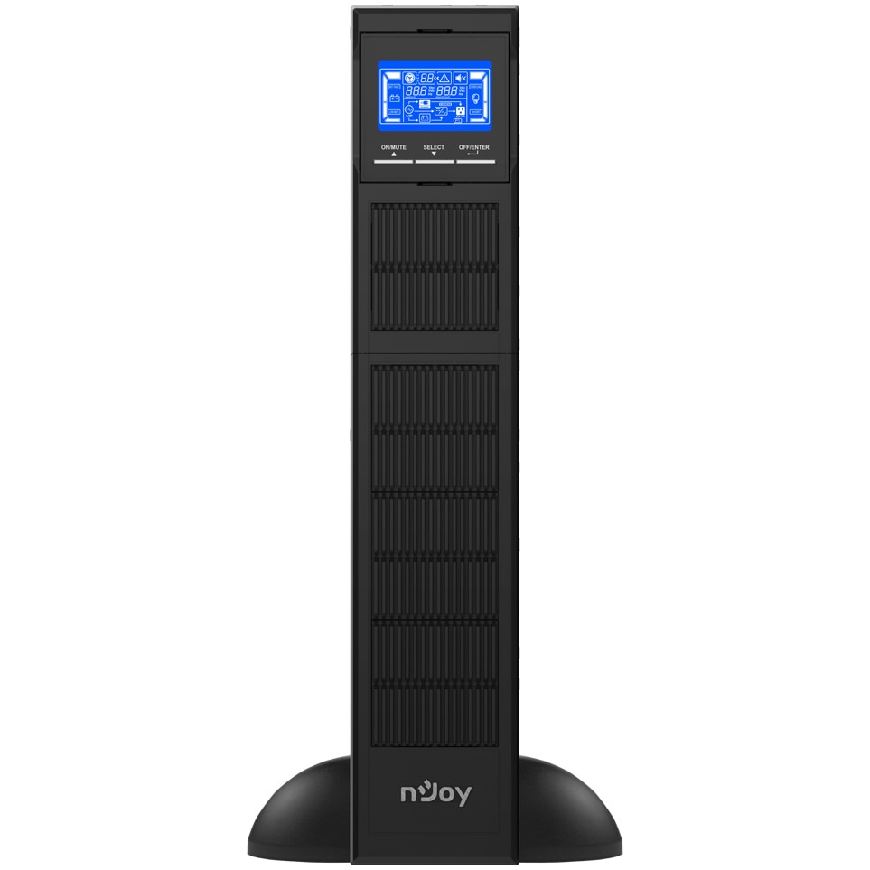 UPS nJoy Balder 2000 2U On-line, 2000VA/2000W, 8 prize IEC C13, Dubla conversie, LCD Display