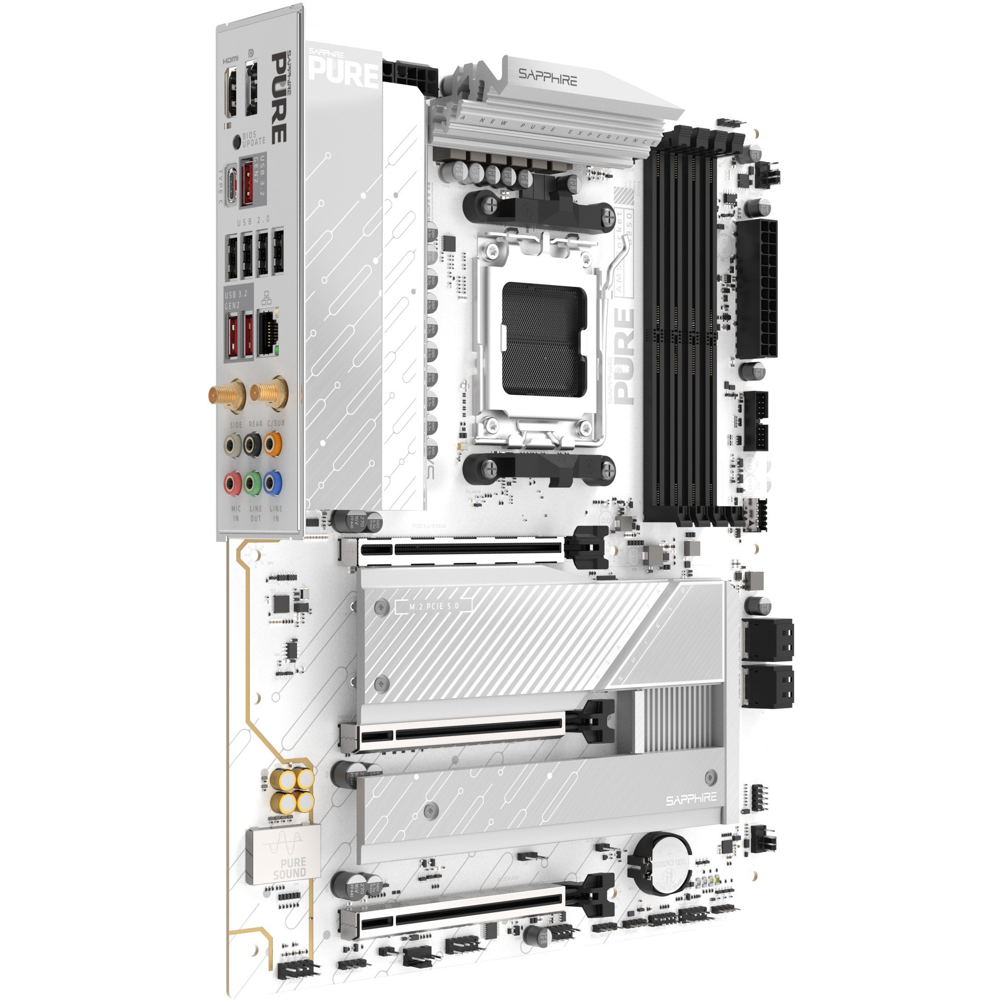 Placa de baza SAPPHIRE PURE B850A WIFI 7, Socket AM5