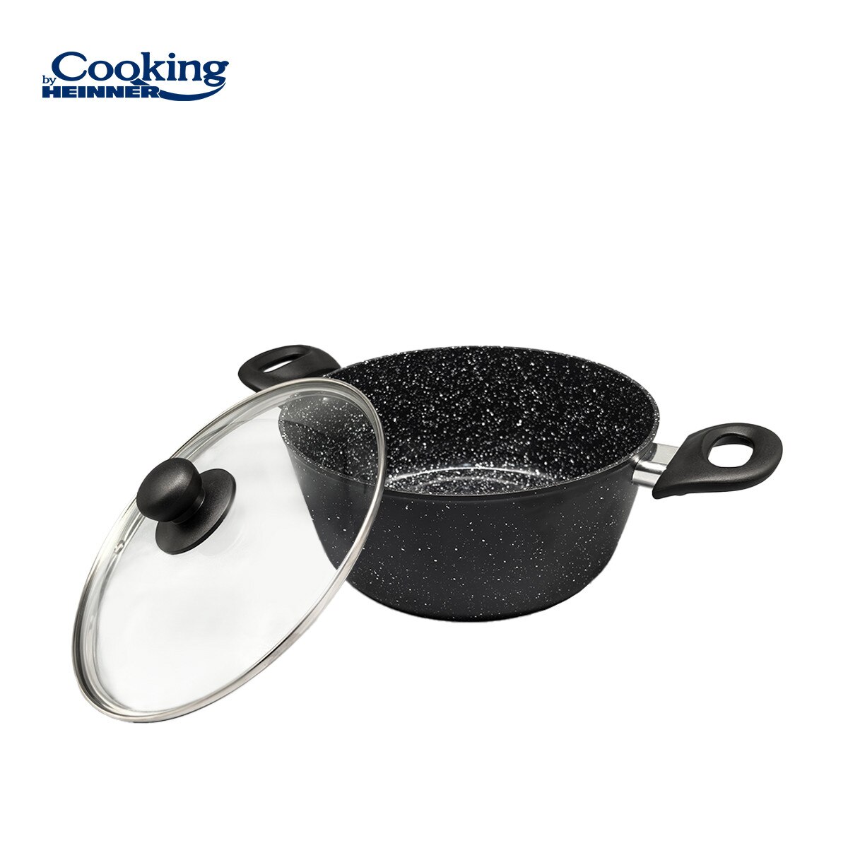 Oala cu capac Cooking by Heinner Onix, aluminiu forjat, 22 x 9 cm, 2.8 L