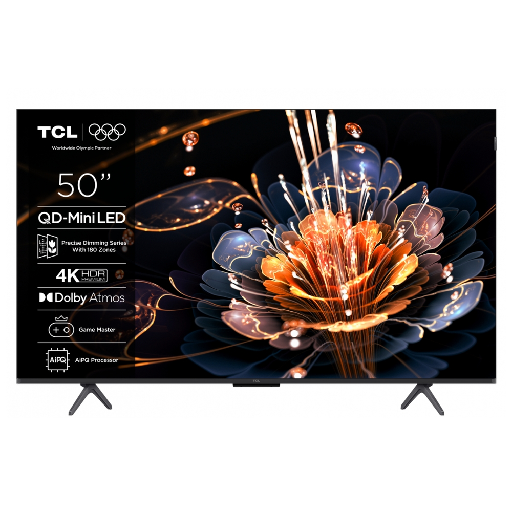 Televizor Mini LED TCL 127 cm (50") 50C61KS, Ultra HD 4K, Smart TV, CI+