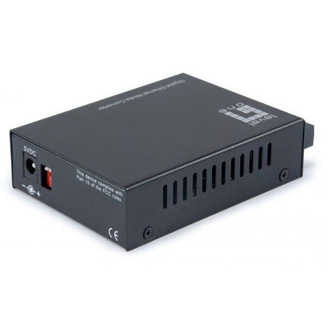 Media convertor, LevelOne, 1000 Mbit/s, Negru