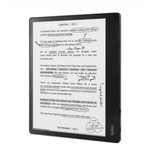 Tableta ePaper Kobo Elipsa 2E, Ecran 10.3", 227ppi, Procesor 2GHz, Wi-Fi, Bluetooth, 32GB Flash, ComfortLight Pro, Pen Kobo Stylus