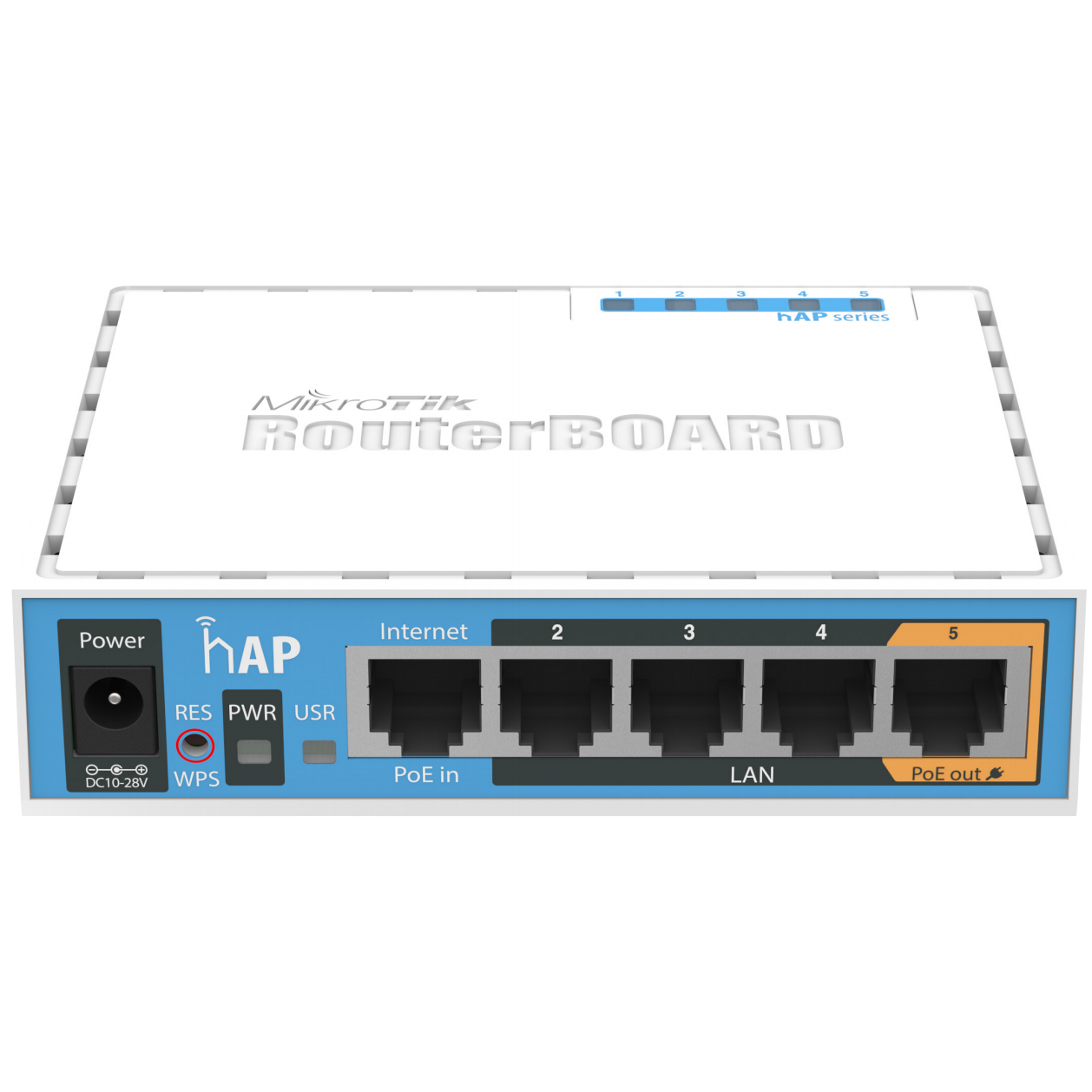 Router wireless MikroTik RB951UI-2ND, 802.11b/g/n, procesor Qualcomm Atheros QCA9531-BL3A-R 600 MHz, memorie RAM 64 MB, 5 x 10/100, PoE, RJ45, USB 2.0