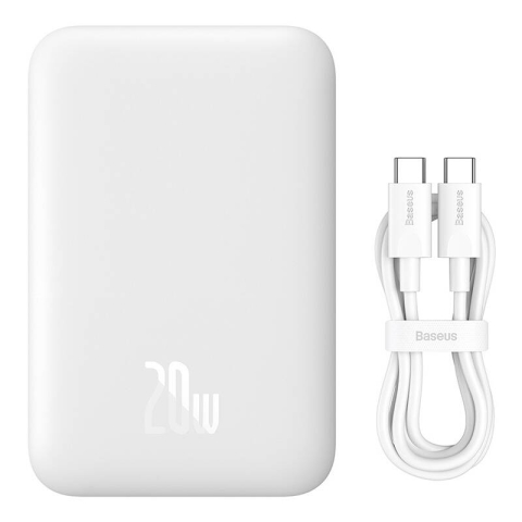 Power bank, Baseus, 6000mAh, 20W, MagSafe, alb