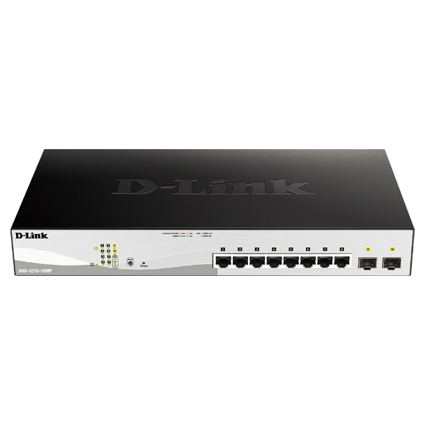 Switch D-Link DGS-120-10P, 10x10/100/1000, 2 Combo SFP Gigabit