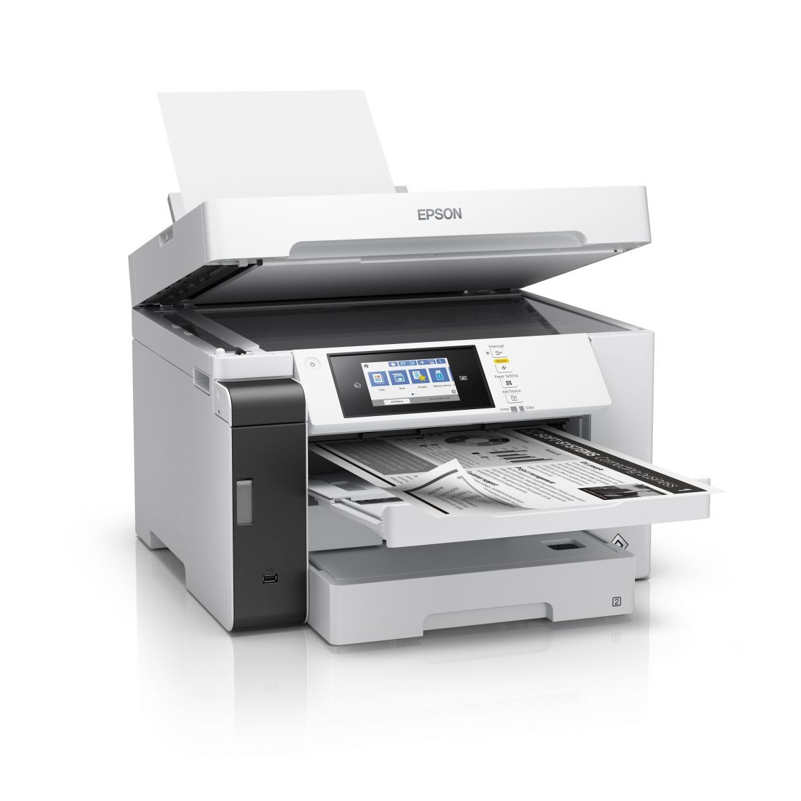 Multifunctional inkjet monocrom CISS Epson EcoTank Pro M15180, Format A3, Duplex, Retea, Wireless