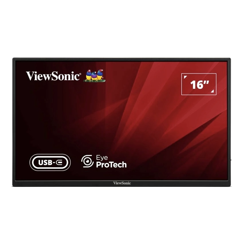 Monitor Portabil IPS LED ViewSonic 15.6" VA1650, Full HD 1920 x 1080, HDMI, Boxe Negru