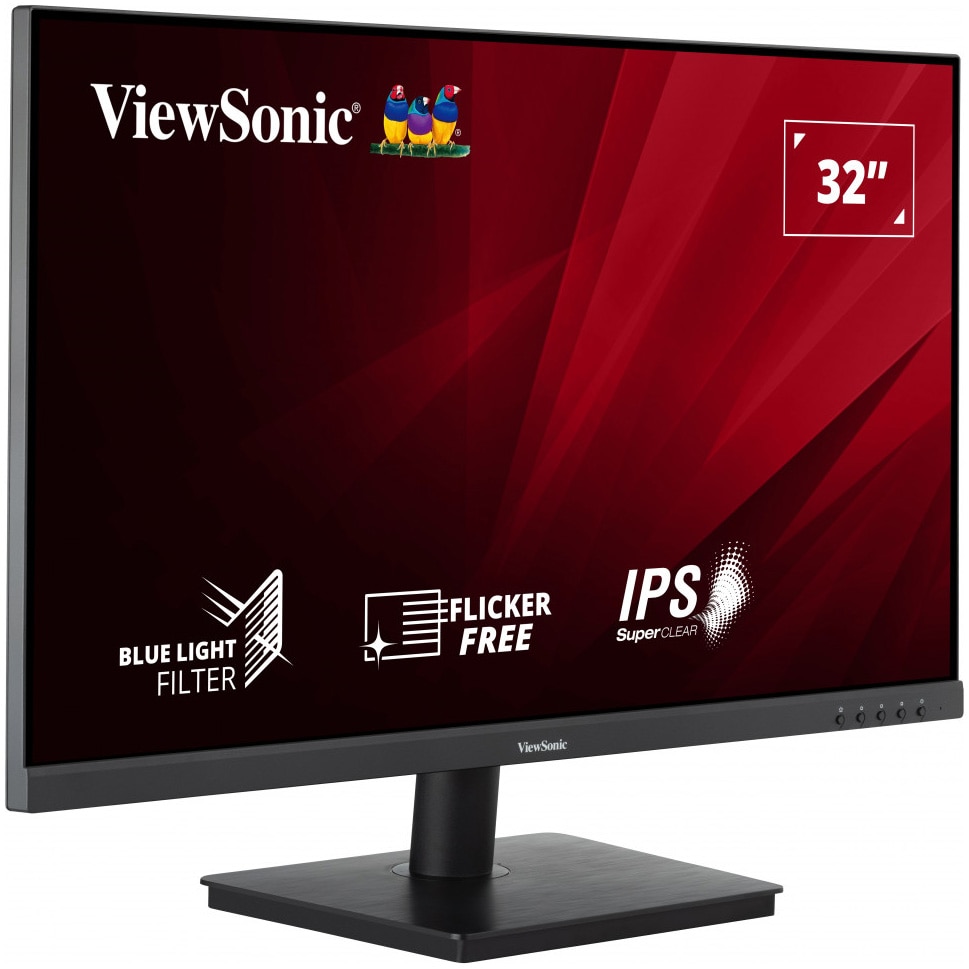 Monitor ViewSonic VA3209 32", QHD, SuperClear IPS, 75Hz, 2 HDMI, DisplayPort, boxe, 3 sides frameless, adaptive sync, HDR10