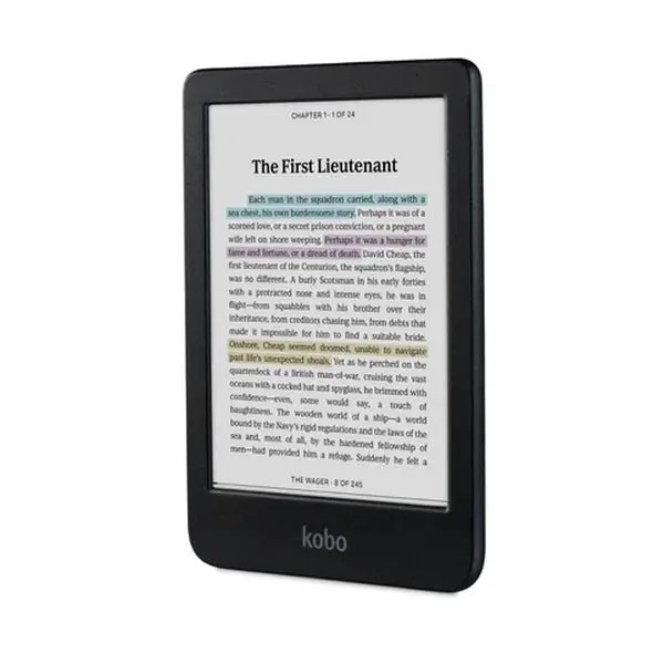 EBook Reader Kobo Clara Colour, Ecran E Ink Kaleido 6", Procesor 2GHz, 512MB RAM, 16GB Flash, USB Type-C, ComfortLight PRO, Wi-Fi, IPX8, Negru