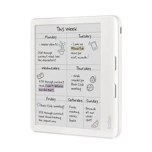 E-Book Reader Kobo Libra Colour, Ecran E-Ink Kaleido 7", Procesor Dual-Core 2.0GHz, 32GB Flash, USB Type-C, ComfortLight PRO, Wi-Fi, IPX8 Alb