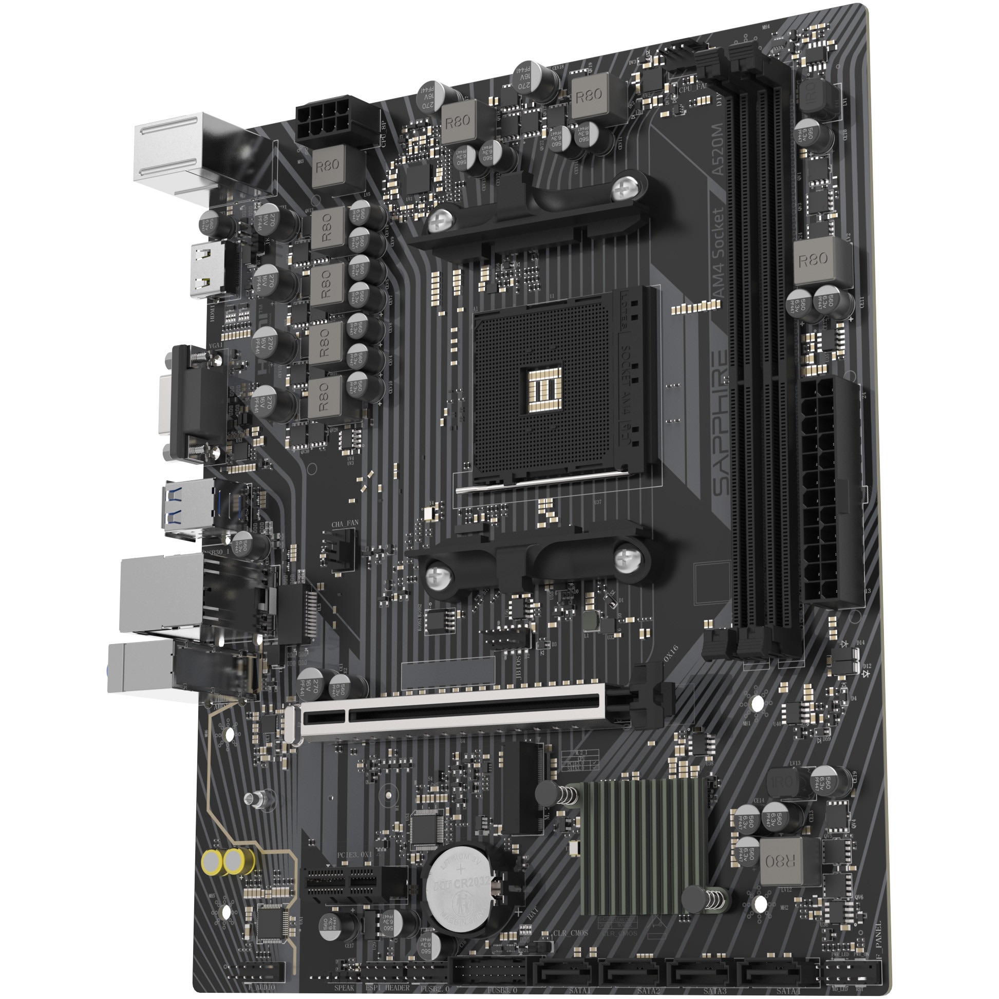 Placa de baza SAPPHIRE A520M-E, Socket AM4