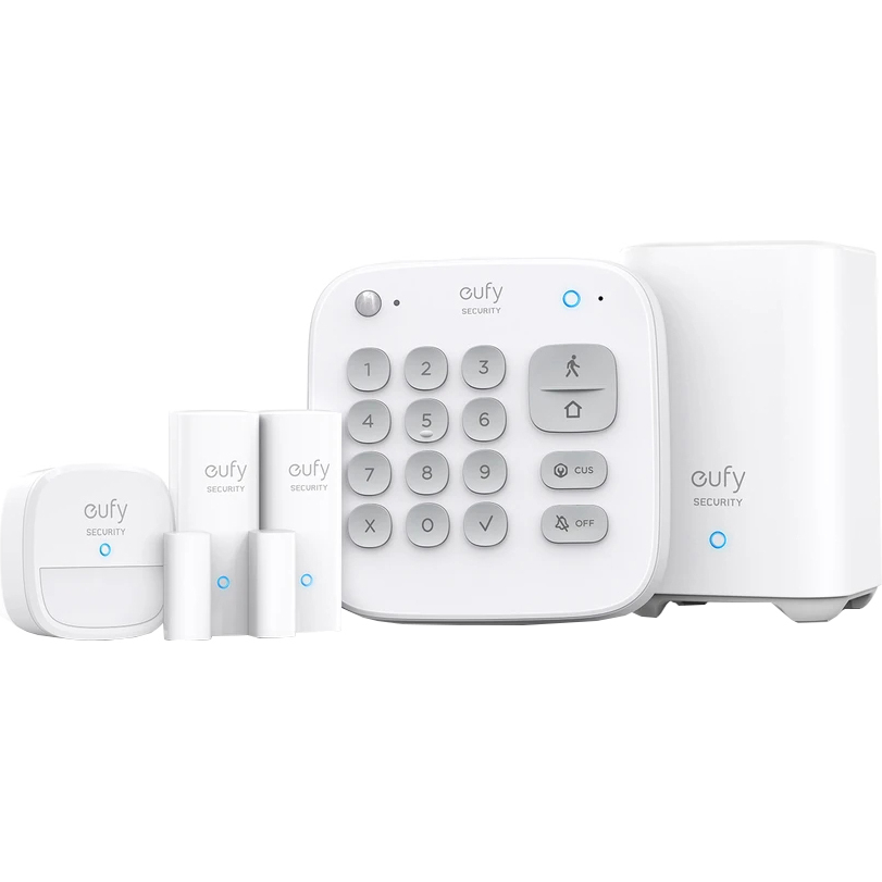 Set alarma smart wireless eufy senzor miscare, 2 senzori intrare, tastatura
