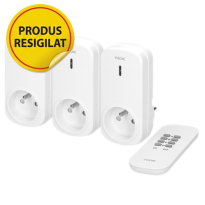 Resigilat Set 3 prize wireless VIRONE RS-3(GS), 230V, 1000W, schuko, IP20, telecomanda, alb