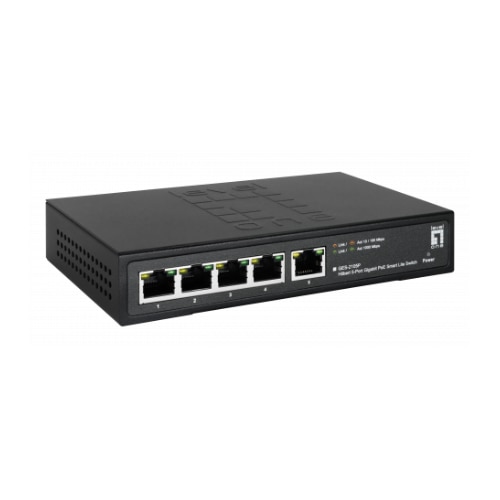 Switch LEVELONE GES-2105P 5-Port Gigabit PoE Smart Lite Negru