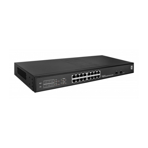 Switch LEVELONE GES-2118P 18-Port Gigabit PoE Smart Lite Negru