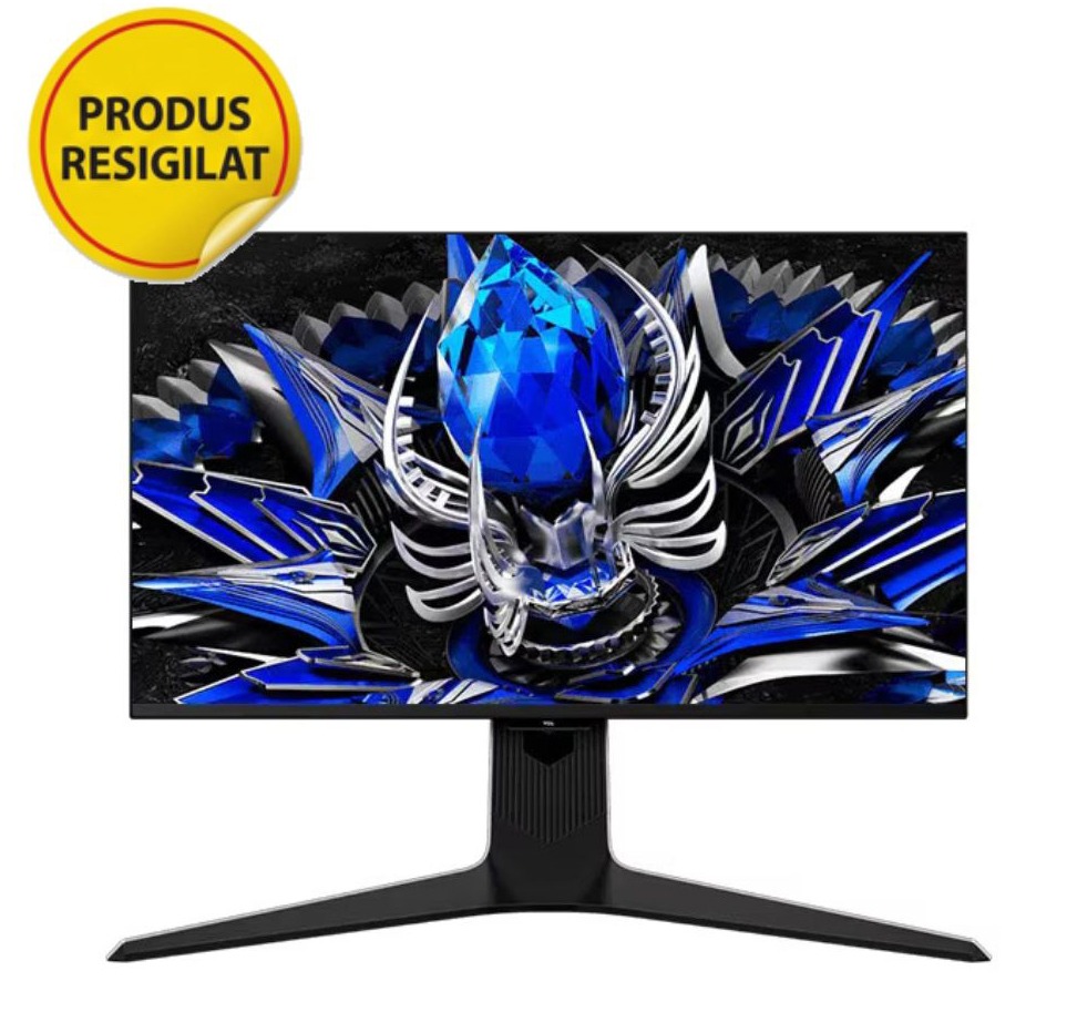 Resigilat Monitor Gaming QD-Mini LED TCL 27R83U, 27", 4K UHD (3840x2160), 160Hz, 1ms GTG, AMD FreeSync™ Premium, NVIDIA G-Sync™ Compatible, HDR1400, Ambient light, Pantone Validated, Boxe 3W x2, KVM, USB Type-C 90W, Hub USB, 2x HDMI, Display Port, Pivot, 