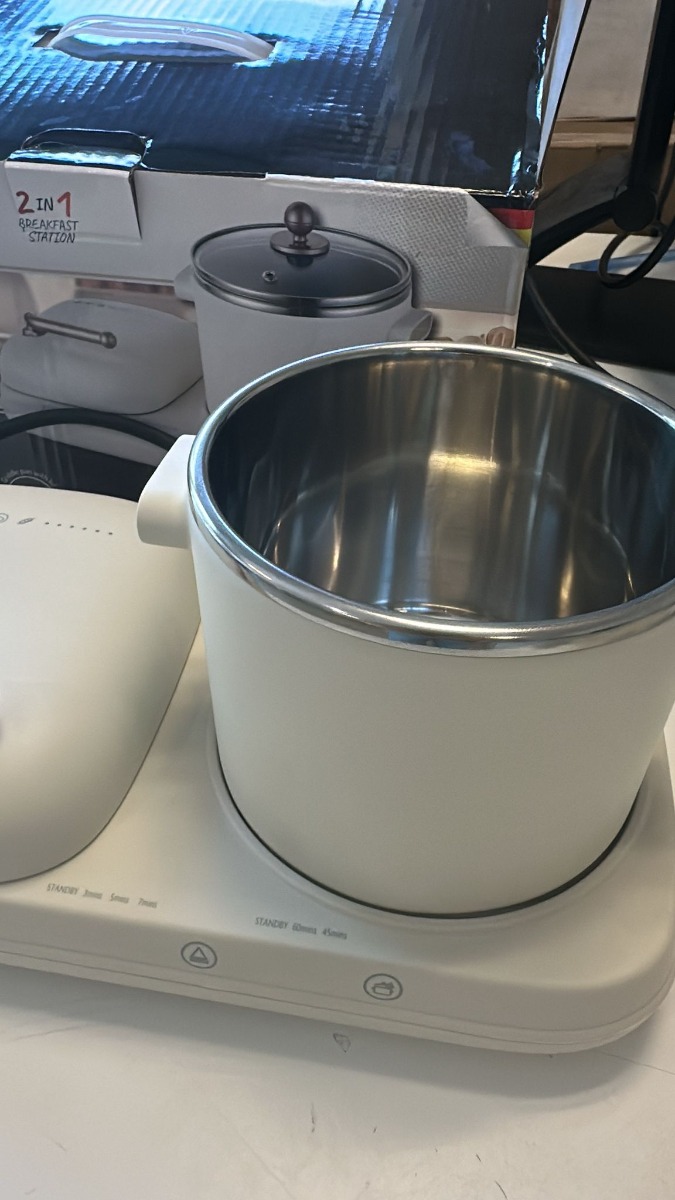 Resigilat Oala Cu Capac Si Gratar, Adler, Ad6421, Putere 1100/1320 W, Sticla, Strat Antiaderent Pentru Gratar, 2 Niveluri De Putere, 30 x 11 cm, Crema